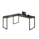Ver imagem 6 de Escrivaninha Mesa Escritório em L Estilo 1,50MX1, Kuadra Compace 150cm Industrial Carvalho Dark Marr