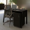 Ver imagem 7 de Escrivaninha Escritório Tampo Chanfrado 120cm x 60cm com Gaveteiro Móvel 3 Gavetas F5 Office