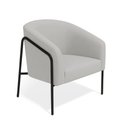 Ver imagem 5 de Poltrona Sala Industrial Alta Preto Kit 2 Stella Suede Cinza D03 - D’Rossi