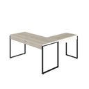 Ver imagem 3 de Escrivaninha Mesa Escritório em L Estilo 1,50MX1, Kuadra Compace 150cm Industrial Snow Bege