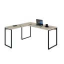 Ver imagem 7 de Escrivaninha Mesa Escritório em L Estilo 1,50MX1, Kuadra Compace 150cm Industrial Snow Bege