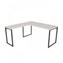 Ver imagem 3 de Escrivaninha Mesa Escritório em L Estilo Industrial 1,50Mx1,50M Kuadra Compace