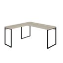 Ver imagem 5 de Escrivaninha Mesa Escritório em L Estilo 1,50MX1, Kuadra Compace 150cm Industrial Snow Bege