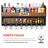 Barzinho Para Sala Bar Adega Parede: Espaço otimizado, bebidas organizadas! - 3