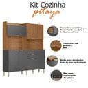 Ver imagem 4 de Kit para Cozinha Ambiente Pitaya Amêndola Grafito Prime Tx - Demóbile