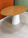Ver imagem 5 de Mesa de Jantar Oval 160x90cm Freijó - Base Cone Branco
