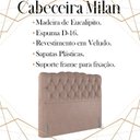 Ver imagem 3 de Cabeceira Casal 138 cm Milan Veludo Rose Soon