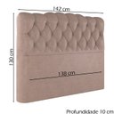 Ver imagem 4 de Cabeceira Casal 138 cm Milan Veludo Rose Soon