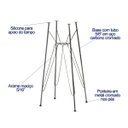 Ver imagem 2 de Base de Mesa Eames Bistrô Alta Ferro Eiffel Cromada Poltronas do Sul 2062