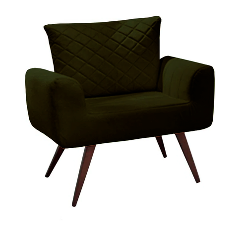 Poltrona Decorativa Elis Pé Palito Verde