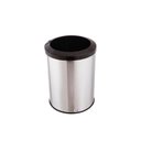 Ver imagem 1 de Lixeira Redonda Inox 30 Litros Com Aro Plástico Reciclável - Preto