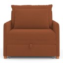 Ver imagem 3 de Poltrona Retrátil Cama Solteiro 2 em 1 Zia Confortável e Funcional Bouclê Terracota - Desk Design