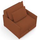 Ver imagem 1 de Poltrona Retrátil Cama Solteiro 2 em 1 Zia Confortável e Funcional Bouclê Terracota - Desk Design