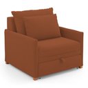 Ver imagem 4 de Poltrona Retrátil Cama Solteiro 2 em 1 Zia Confortável e Funcional Bouclê Terracota - Desk Design