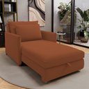 Ver imagem 7 de Poltrona Retrátil Cama Solteiro 2 em 1 Zia Confortável e Funcional Bouclê Terracota - Desk Design