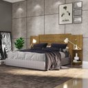 Ver imagem 1 de Cabeceira de Casal Extensível com Mesa de Cabeceira Indianópolis Espresso Móveis