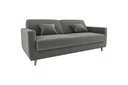Ver imagem 3 de Sofá Cama Emília 2 Lugares 190cm Suede Cinza Matrix