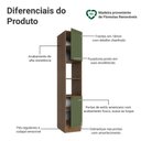 Ver imagem 3 de Paneleiro 40 Cm 2 Portas e 2 Nichos Rustic/verde Vik Madesa
