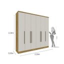 Ver imagem 4 de Guarda-Roupa Casal 6 Portas 4 Gavetas Londres Tcil Móveis