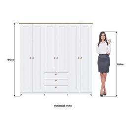 Guarda-roupa 6 Portas e 3 Gavetas Americano - 5