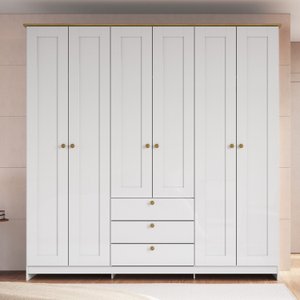 Guarda-roupa 6 Portas e 3 Gavetas Americano