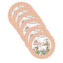 Ver imagem 1 de Kit Sousplat Páscoa Marrom Xadrez - 6 Peças - com Base