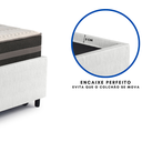 Ver mais imagens de Bicama Box Solteiro Courino Linho Branco 88x188 com Colchão Bogotá Molas Ultralastic Inducol