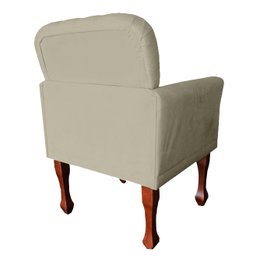 Poltrona Stephany Super Confortável Consultório Psicológico - Suede - Sv Decor:bege - 3