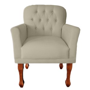 Poltrona Stephany Super Confortável Consultório Psicológico - Suede - Sv Decor:bege