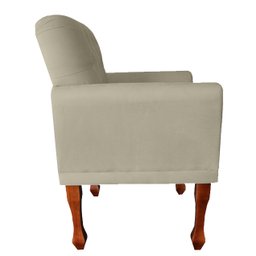 Poltrona Stephany Super Confortável Consultório Psicológico - Suede - Sv Decor:bege - 2