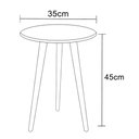Ver imagem 4 de Kit 2un Mesas de Canto Lateral Redonda para Sala Pé Palito Retrô Amarelo M a Sorprezo Mesa Lateral