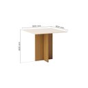Ver imagem 3 de Mesa de Jantar 4 Lugares 90cm Tampo MDF Canto Reto Lana