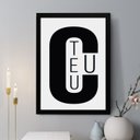 Ver imagem 1 de Quadro Decorativo Teu C(e)u 45x34cm:moldura Preta
