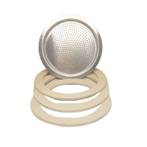 3x Anel Reparo Borracha Bialetti Vedação Moka Express 1 Xíc