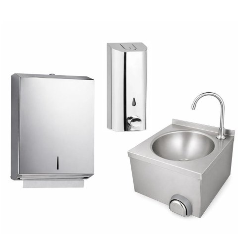 Kit Higienização Frigopro Pia de Inox + Saboneteira +dispenser