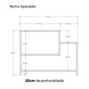 Ver imagem 4 de Rack Nicho Aparador Girona Branco para TV Sala Quarto Escritorio