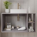 Ver imagem 4 de Gabinete para Banheiro 80cm com 2 Portas 2 Nichos e Cuba de Sobrepor Noruega