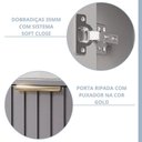 Ver imagem 5 de Gabinete para Banheiro 80cm com 2 Portas 2 Nichos e Cuba de Sobrepor Noruega Cinza/Platina