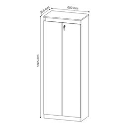 Armário Alto Para Escritório 2 Portas ME4151 Nogal - Tecno Mobili - 5 Armário Alto Para Escritório 2 Portas ME4151 Nogal - Tecno Mobili - 5