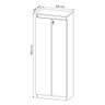 Armário Alto Para Escritório 2 Portas ME4151 Nogal - Tecno Mobili - 5