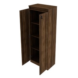 Armário Alto Para Escritório 2 Portas ME4151 Nogal - Tecno Mobili - 4 Armário Alto Para Escritório 2 Portas ME4151 Nogal - Tecno Mobili - 4