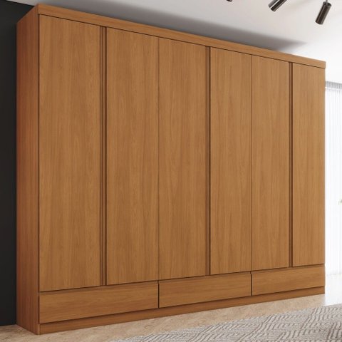 Guarda Roupa Casal 6 Portas 9 Gavetas 100% MDF Imperial Henn