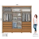 Ver imagem 4 de Guarda Roupa Casal 6 Portas 9 Gavetas 100% MDF Imperial Henn