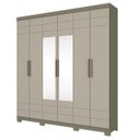 Ver imagem 3 de Guarda-Roupa Casal 2 Espelhos 6 Portas Flora 