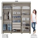 Ver imagem 4 de Guarda-Roupa Casal 2 Espelhos 6 Portas Flora 