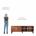 Ver imagem 4 de Rack Bancada Seul para Tv 75 com 2 Gavetas - Cedro / Off White