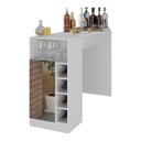 Ver imagem 2 de Bar Bancada com Adega 1 Porta E espelho Multimóveis Mp1090 Branco