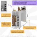 Ver imagem 6 de Bar Bancada com Adega 1 Porta E espelho Multimóveis Mp1090 Branco