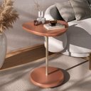 Ver imagem 1 de Mesa de Apoio Lateral Oval Bel - 100% Mdf Terracota