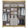 Guarda-Roupa Casal 6 Portas 3 Gavetas Maringá 6 Espresso Móveis - 3